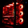 red led transparent cpu case