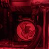 Closeup of CPU with Pink lighting