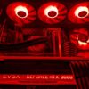 bottom view of CPU with red lighting