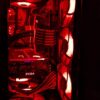 Front view of CPU with red lighting