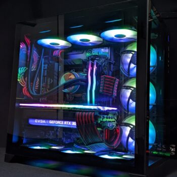 transparent cpu case with led