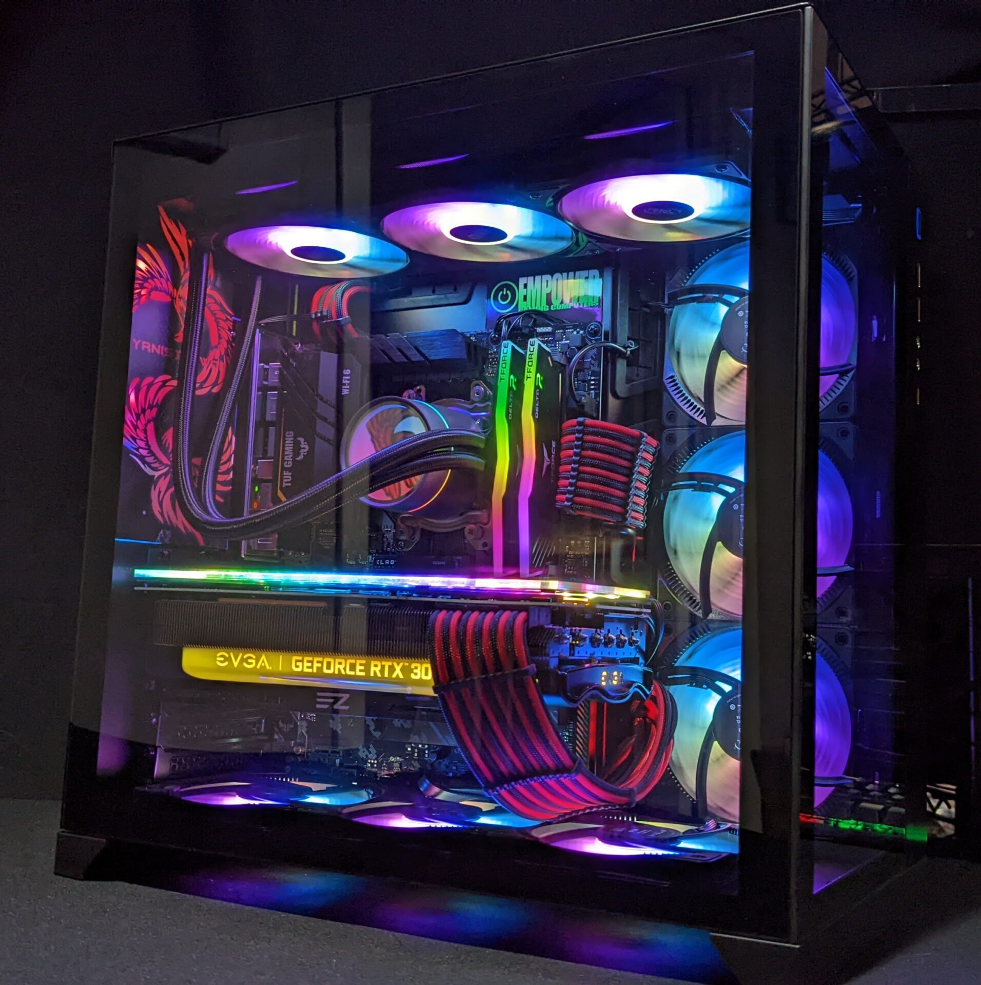 Cpu with colourful lights
