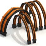 Orange and Black Sleeved Power Cable +$34.99