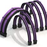 Purple and Black Sleeved Power Cable +$34.99